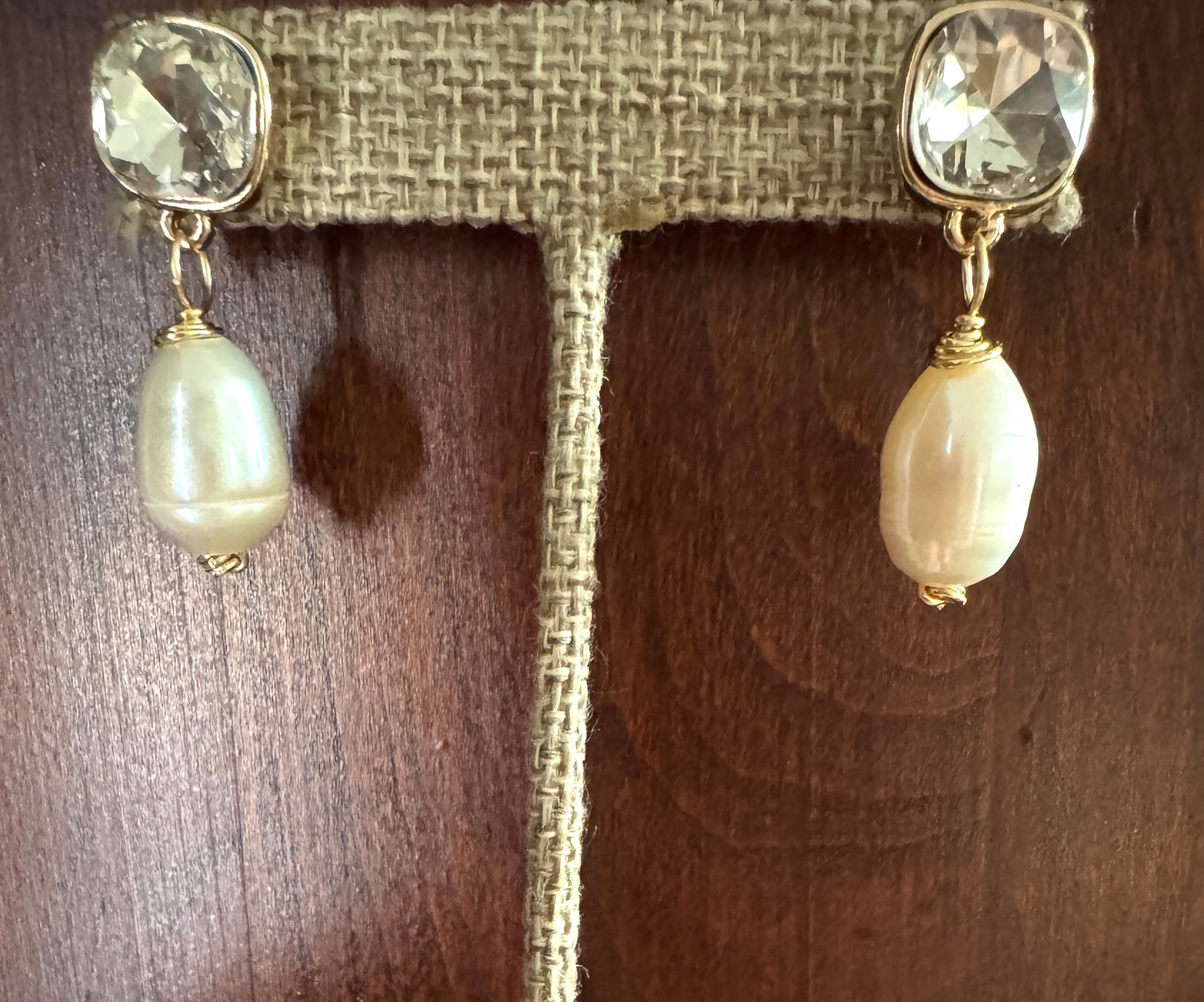 Crystal and Pearl Earrings