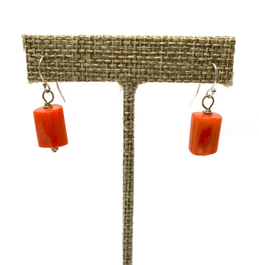 Orange Coral Earrings