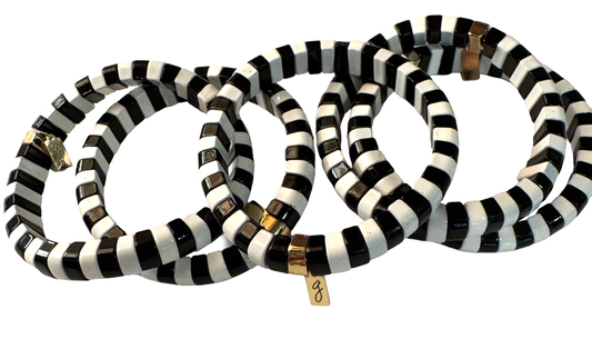 Black and White Tila Tile Bracelet