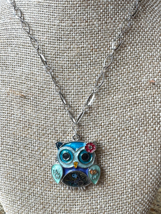 Colorful Owl Necklace