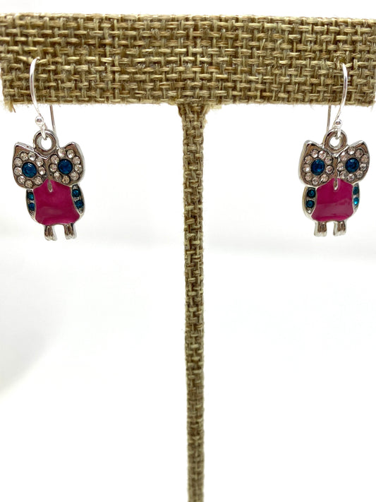 Crystal Owl Earrings