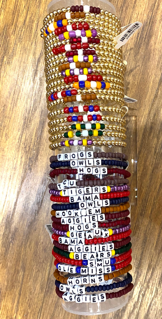 Collegiate Beaded Bracelets