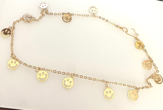 Smiley Face Danglies Necklace