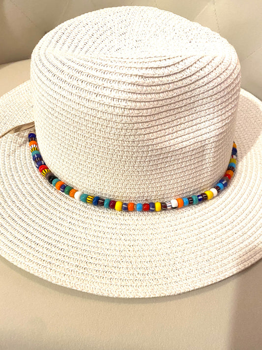 Multicolored Beaded Hat Band