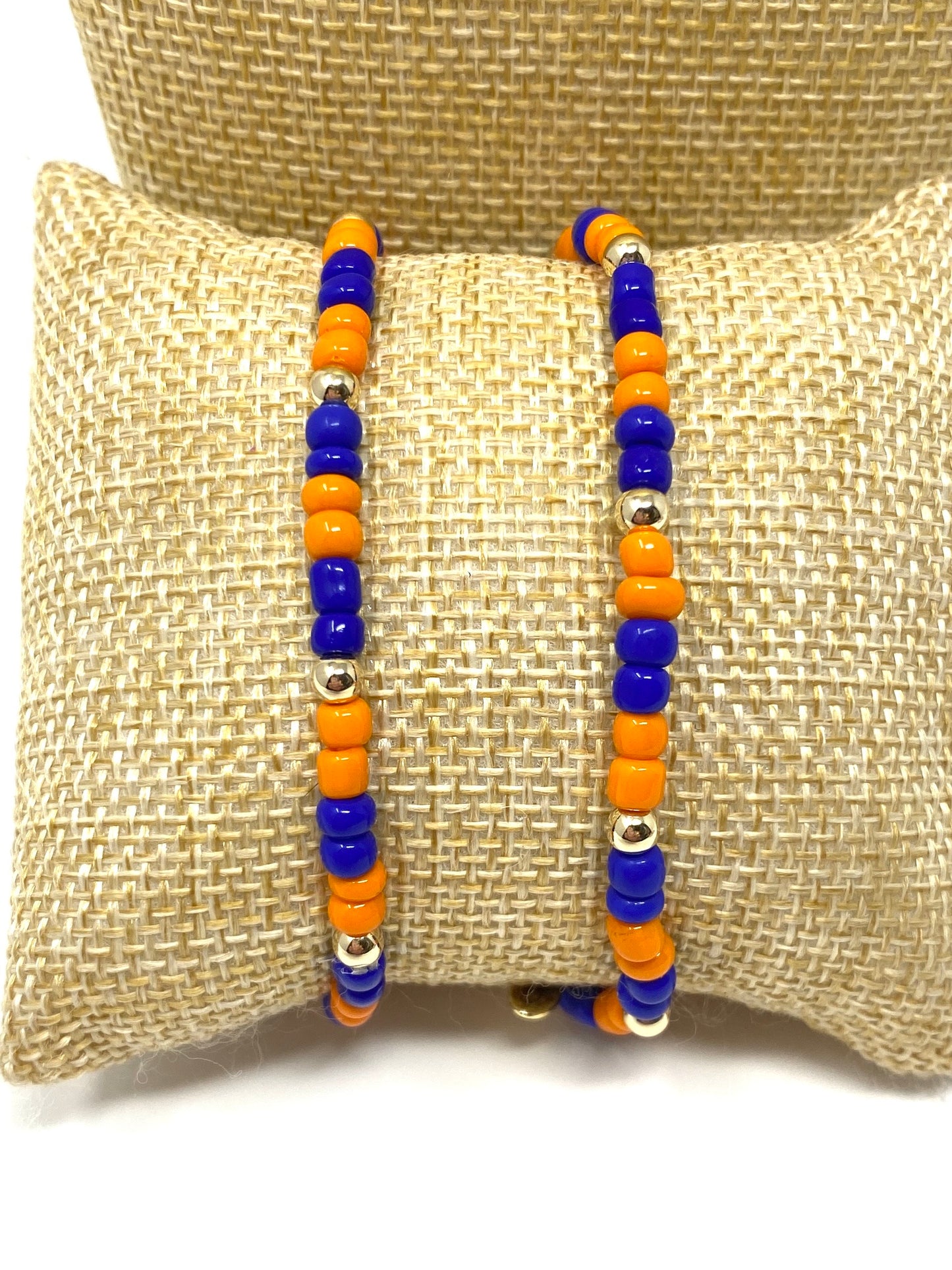 Orange and Blue Elastic Bracelet