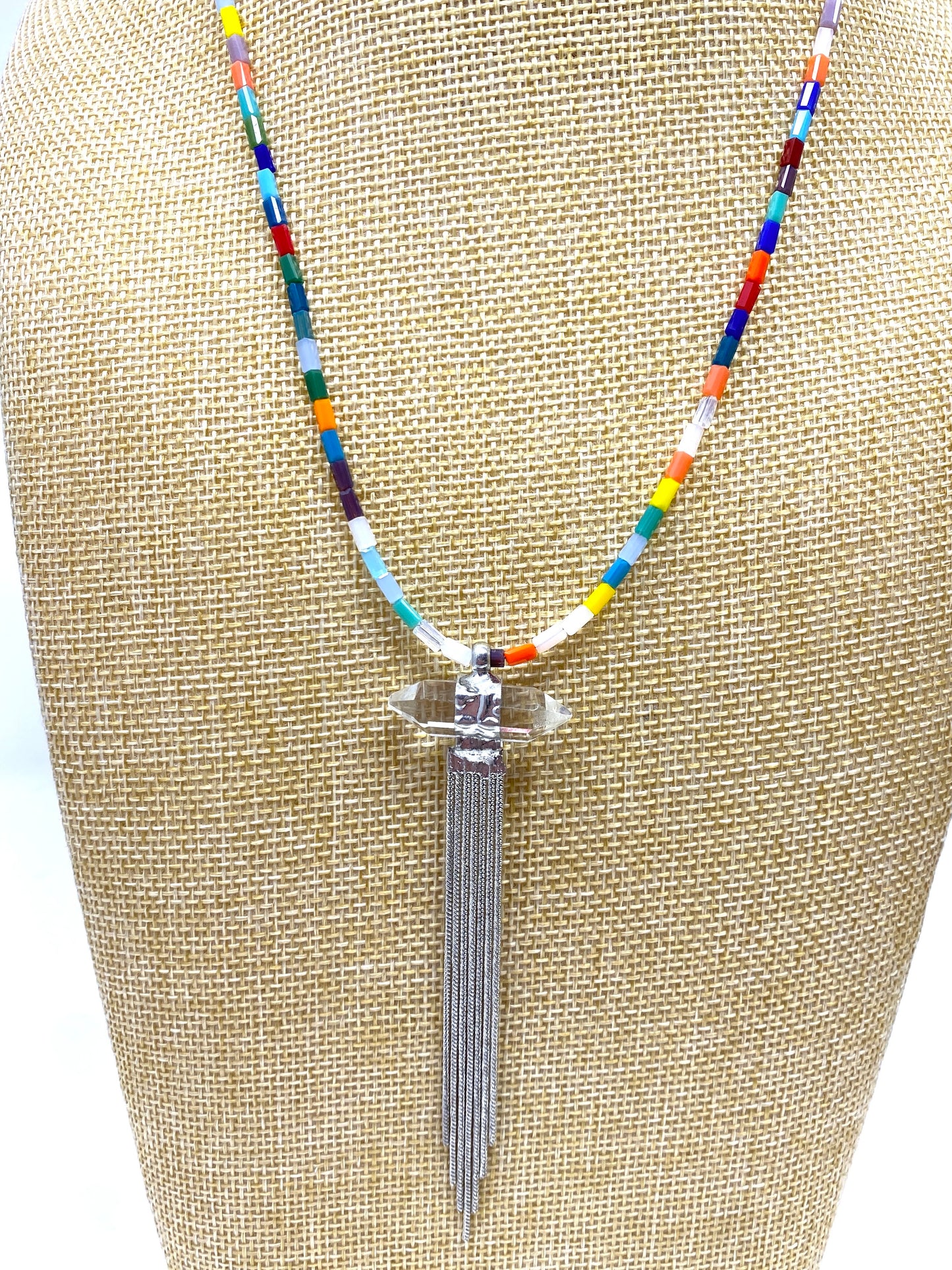 Multicolor and Crystal Necklace