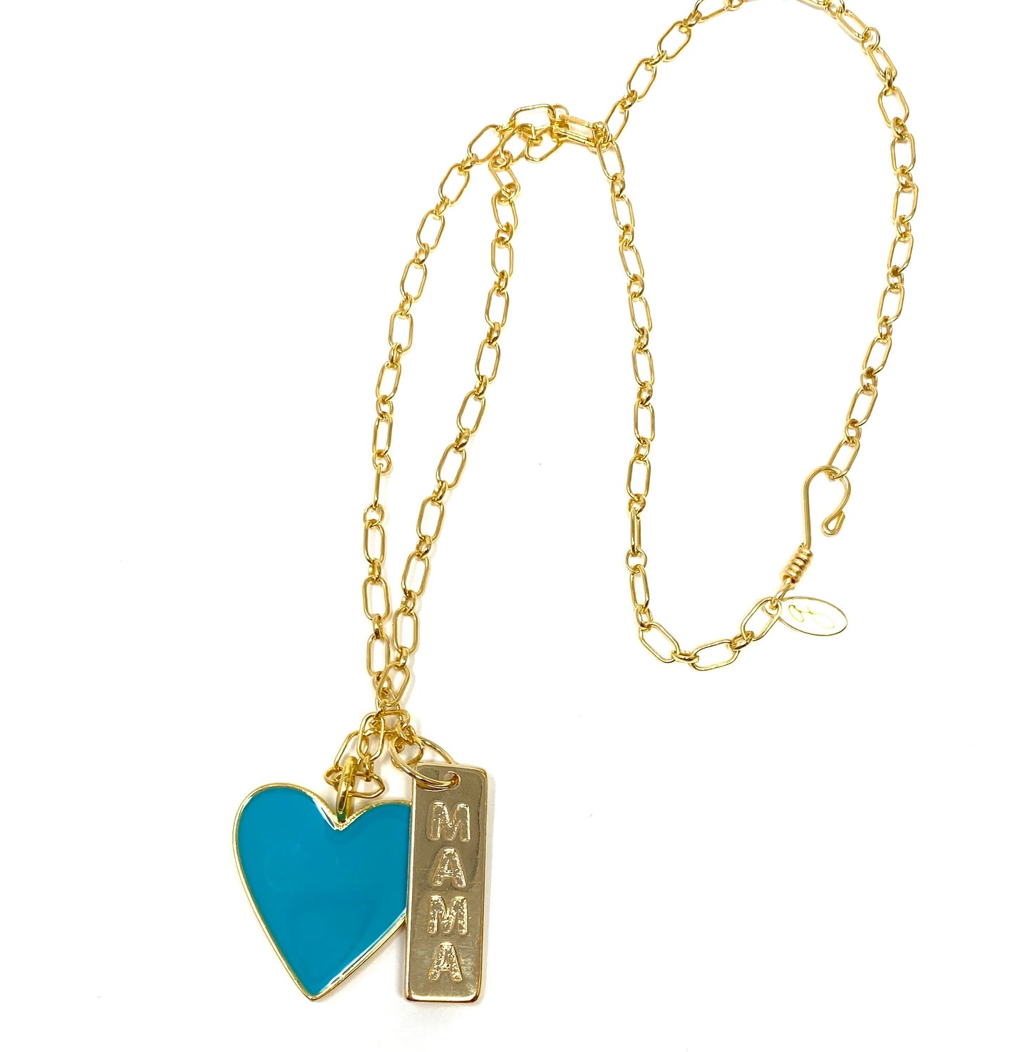 Mama and Heart Necklace