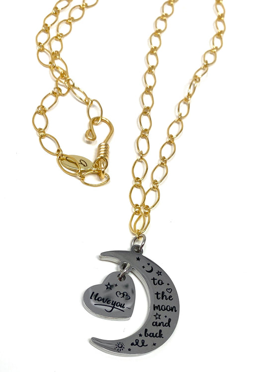 "I Love You To The Moon and Back" Necklace