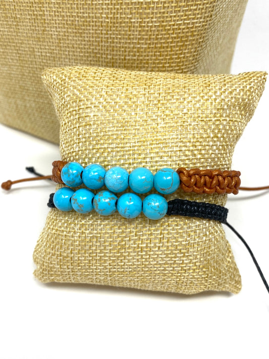 Turquoise Bead Adjustable Bracelet