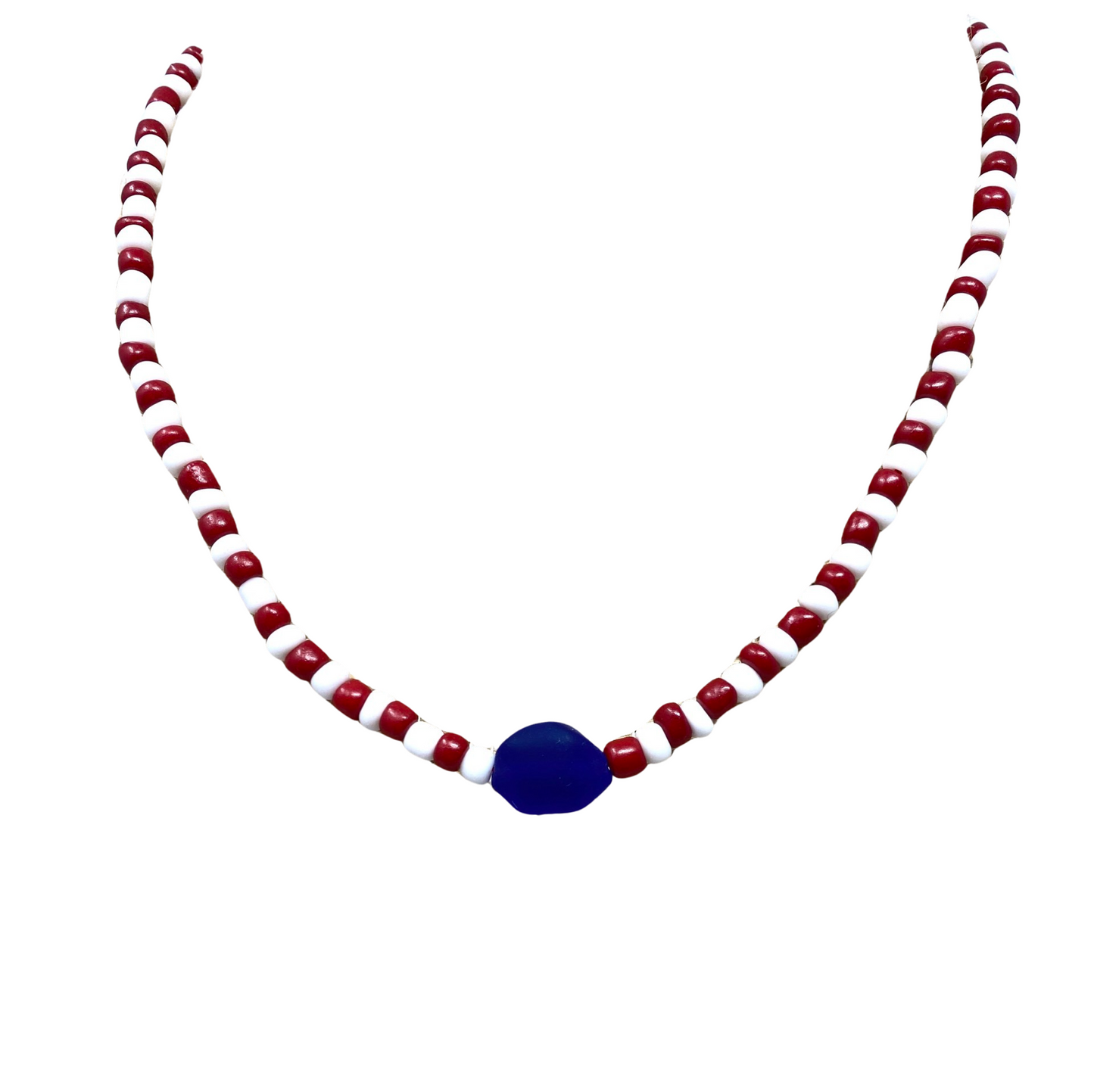 Patriotic Seed Bead Necklace