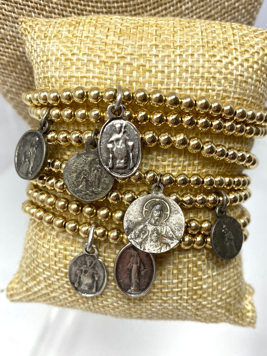 Gold Fillled Religious Beaded Bracelets