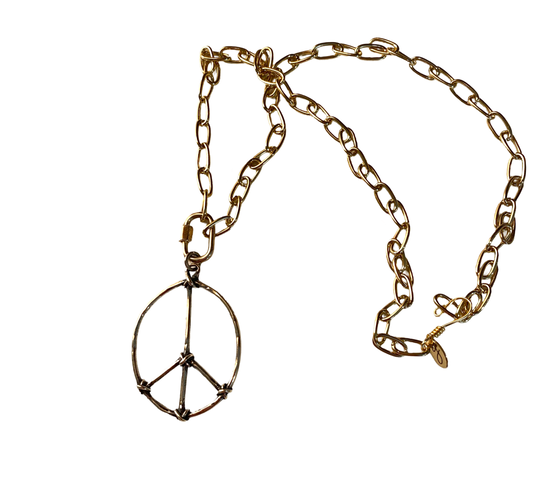 Sterling Silver Peace Necklace