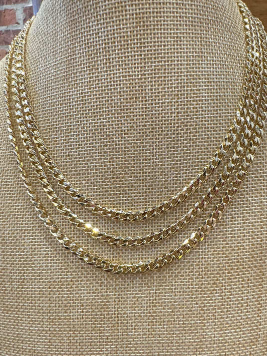 Cuban Style Gold Necklace