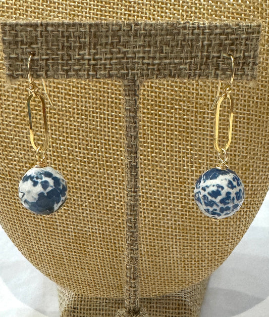 Blue Agate Earrings