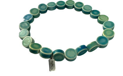 Turquoise Ceramic Elastic Bracelet