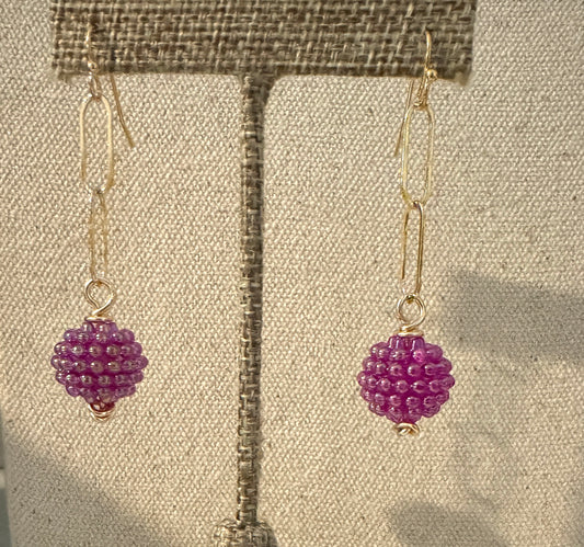 Fuschia Drop Earrings