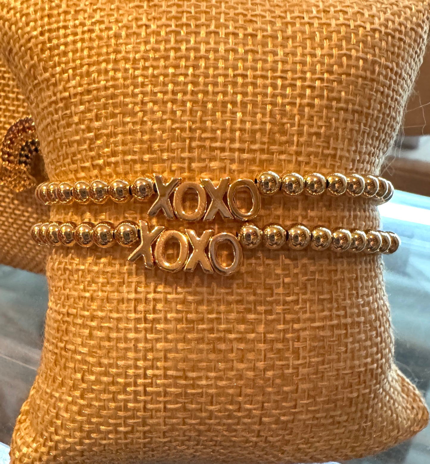 Gold Filled Beaded "XOXO" Bracelet