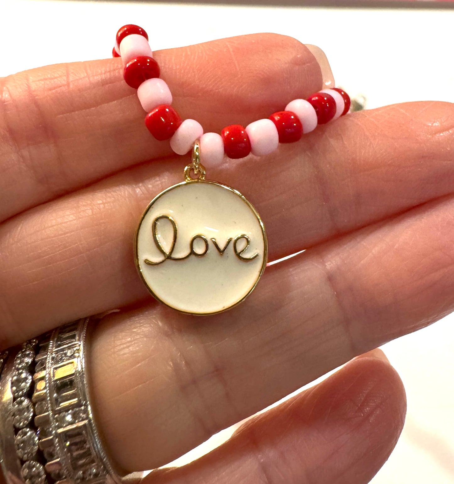 Red and Pink Love Necklace