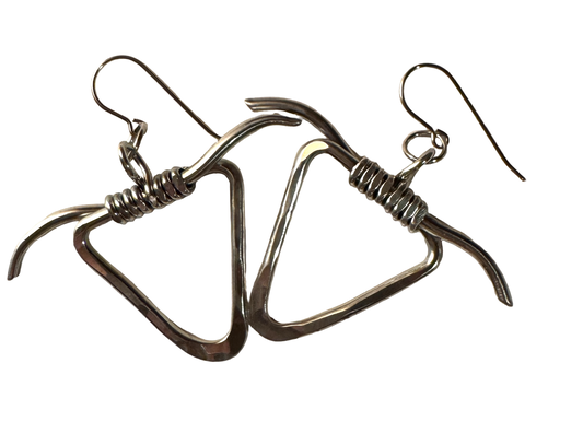 Aluminum Longhorn Earrings