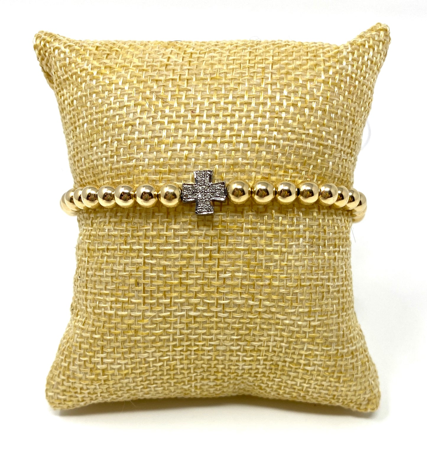 Gold Filled Bracelet With Diamond Cross