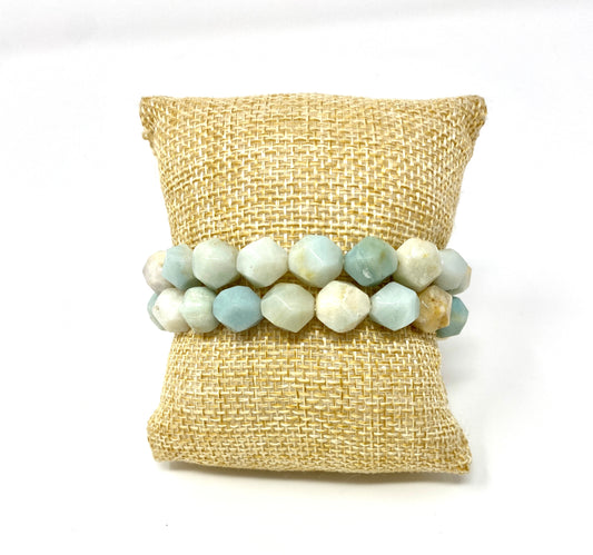 Amazonite Elastic Beaded Bracelet
