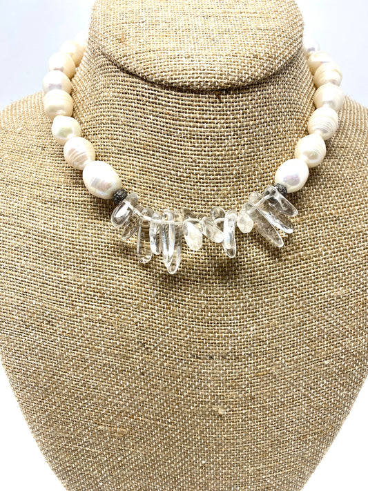 Pearl and Crystal Necklace